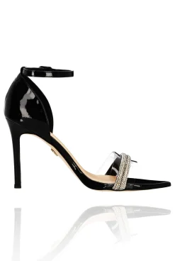 Online Abril - Black Elegant Stilettos With Silver Embellishment Women Shoes