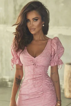 Outlet Astrid - Pink Mini With Bows And A Frill Women Every Day