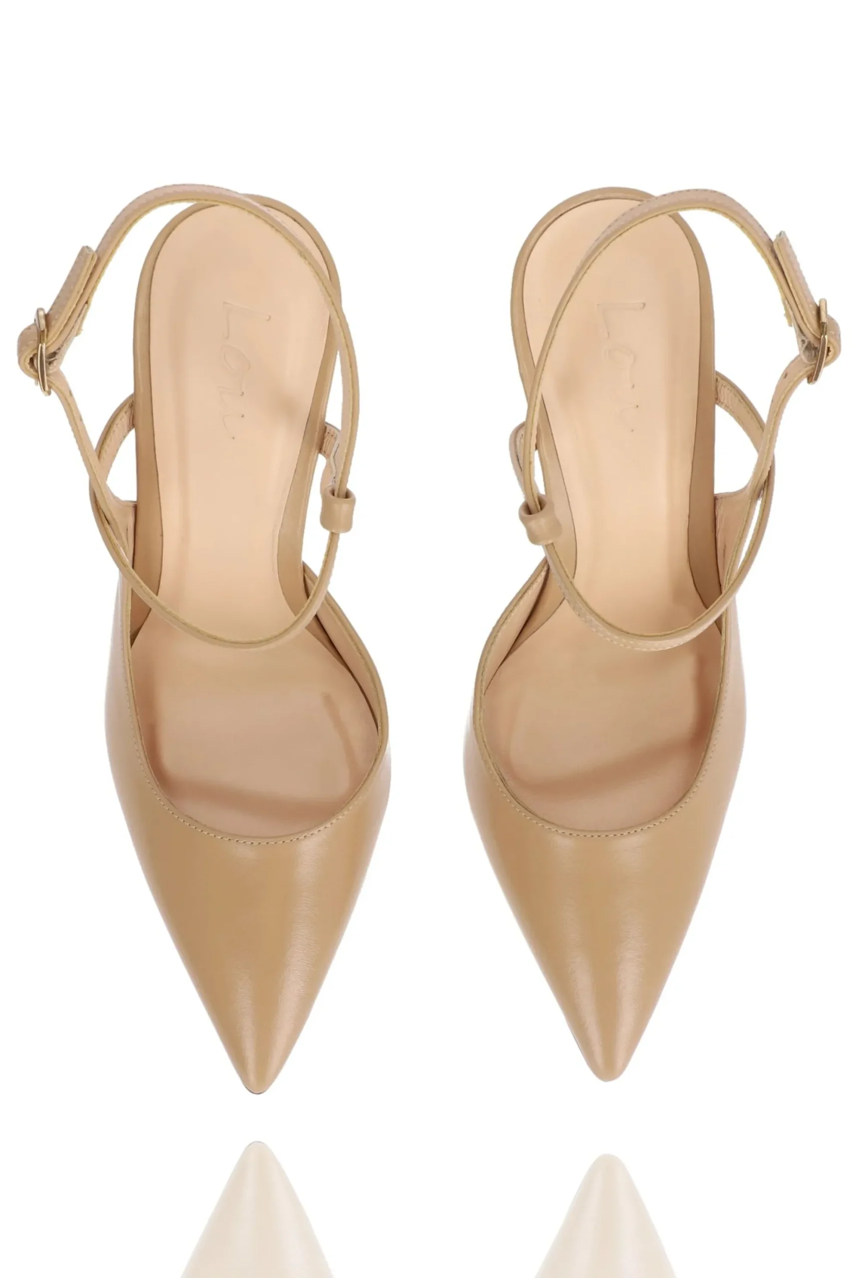 Discount Aude - Beige Natural Leather Pumps Women Shoes