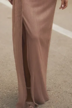 Best Catlin - Elegant Asymmetrical Maxi Dress In Iridescent Brown Women New Year'S Eve