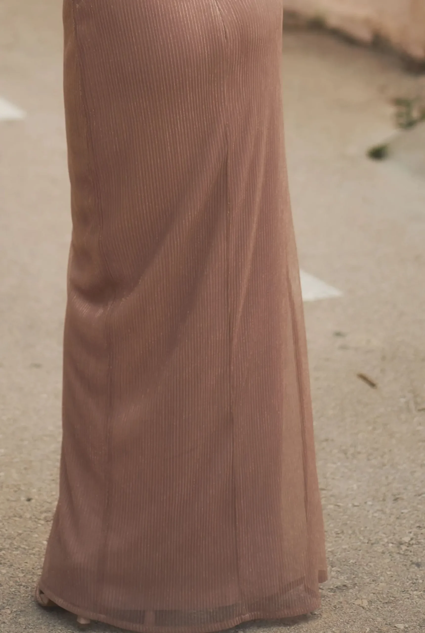 Best Catlin - Elegant Asymmetrical Maxi Dress In Iridescent Brown Women New Year'S Eve