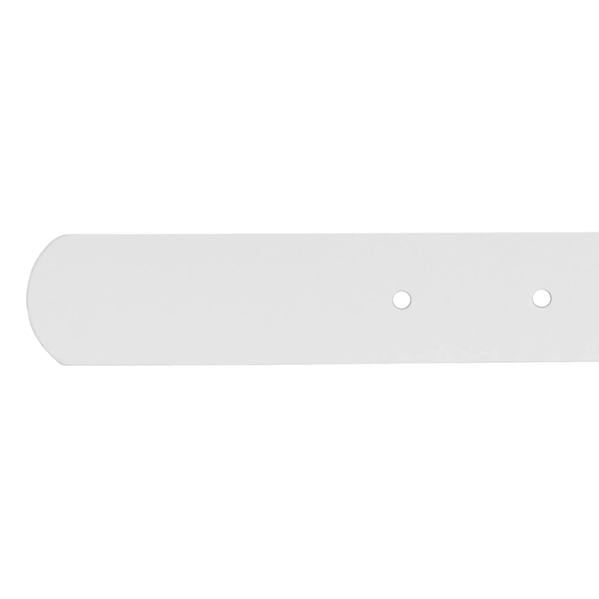 New Charo Belt - Elegant White Leather Belt With Gold Buckle And Lou Logo. Women Belts