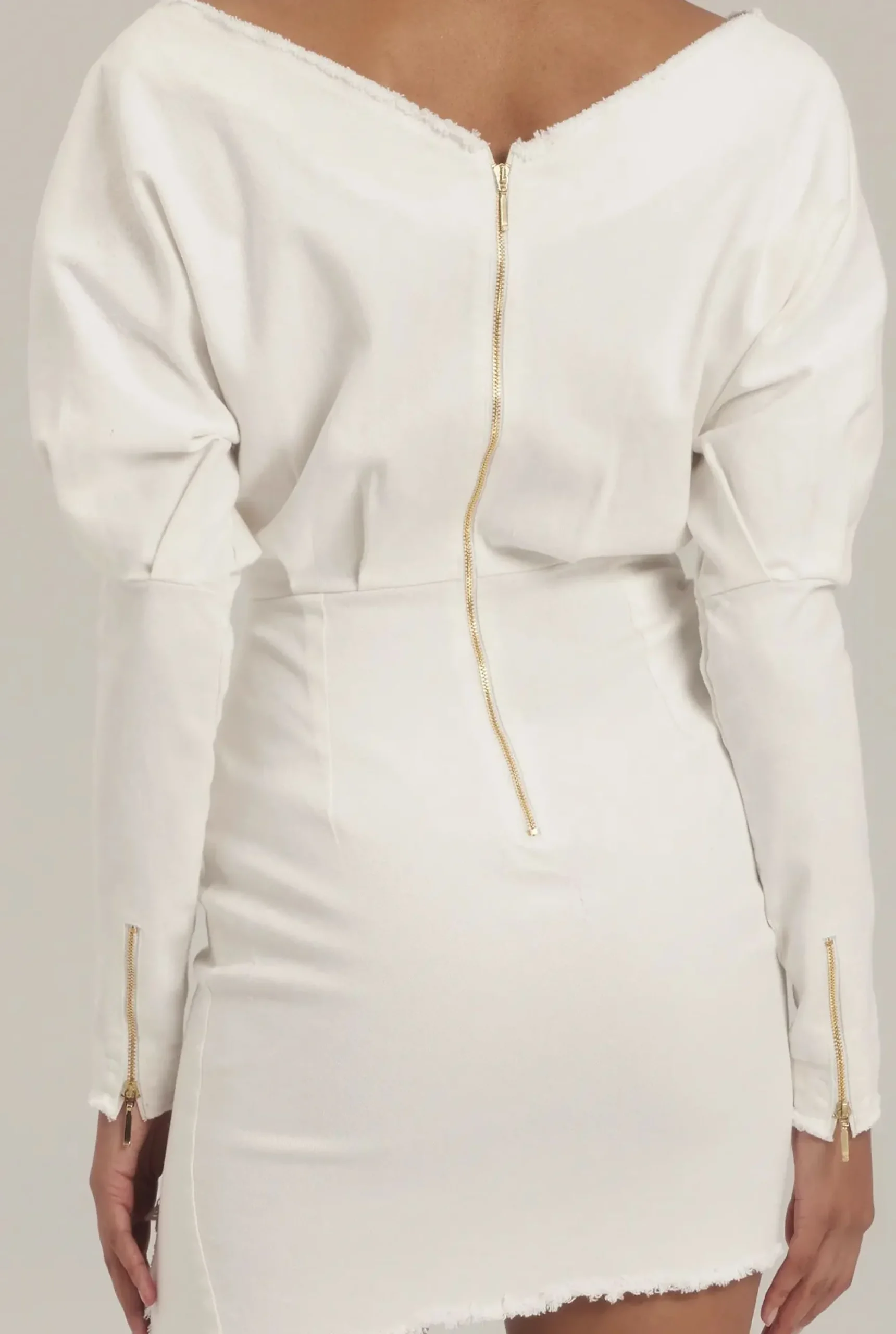 Fashion Cher - Cream Denim Dress Women Every Day