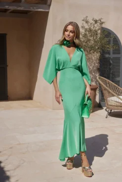 Discount Dagnez - Airy Maxi Dress With Decorative Choker Women Date
