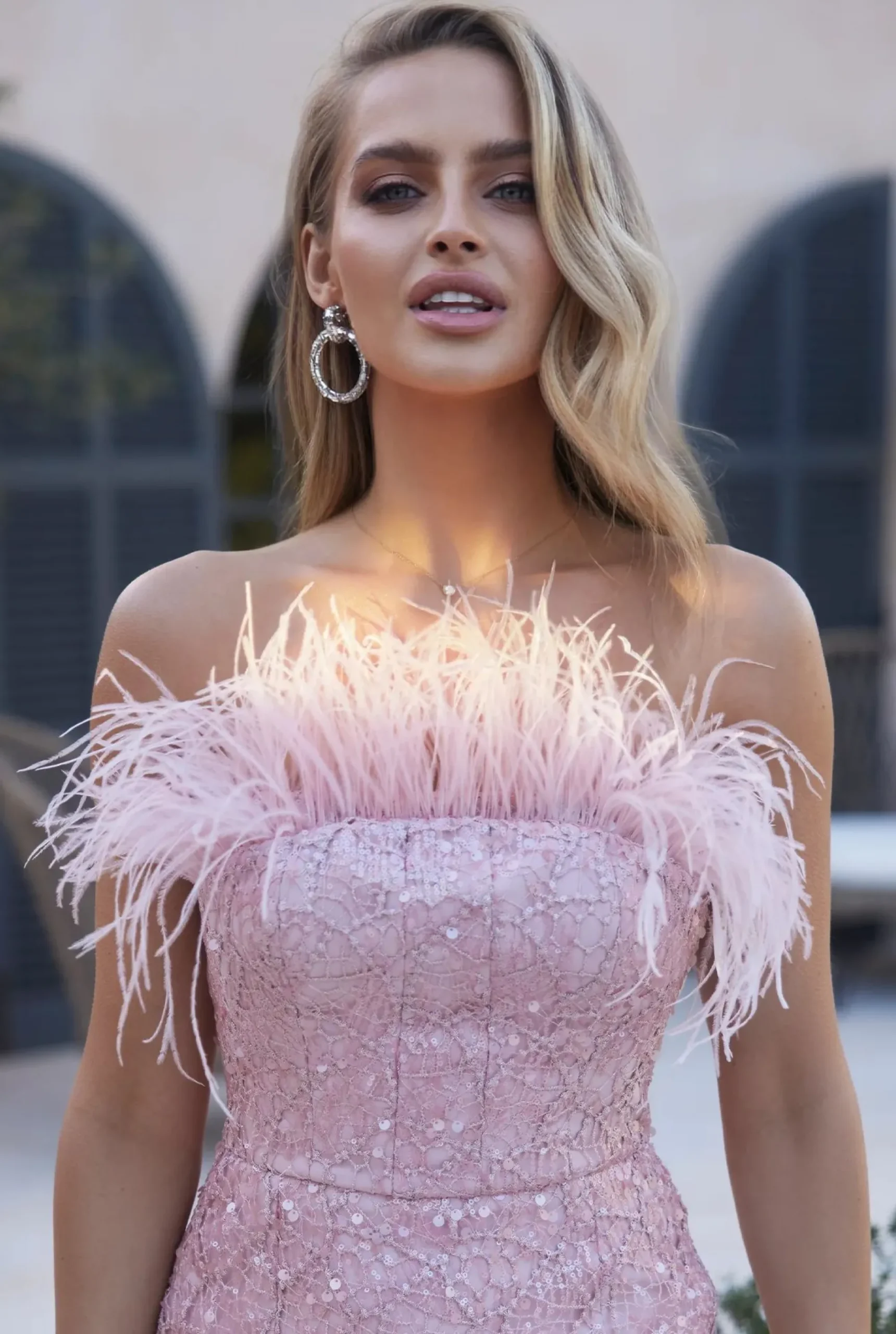 Shop Emre - Corset Mini With Feathers Women Wedding