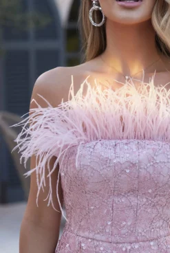 Shop Emre - Corset Mini With Feathers Women Wedding
