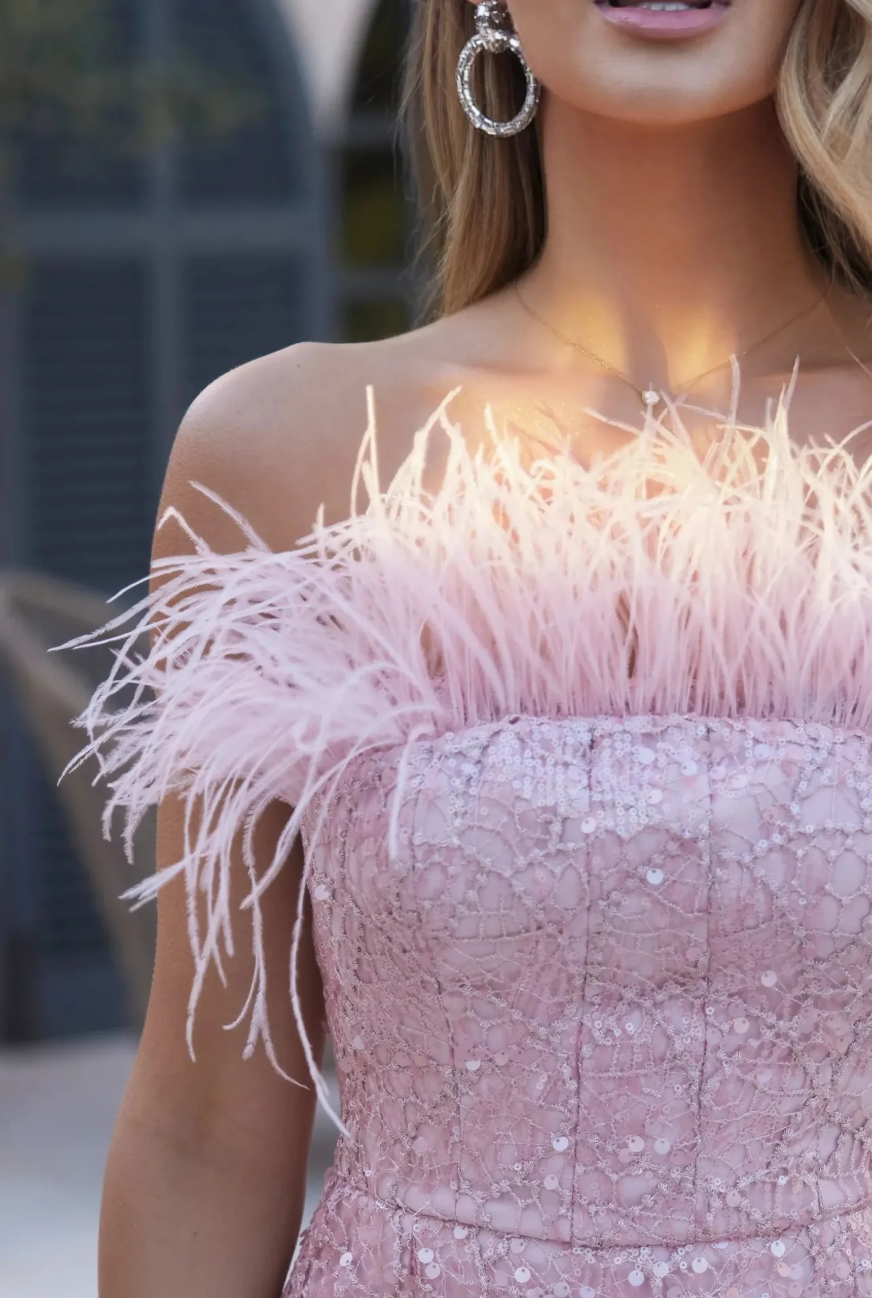 Shop Emre - Corset Mini With Feathers Women Wedding