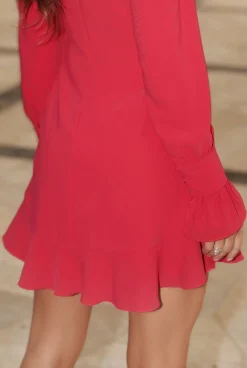Flash Sale Hoshi - Red Frilly Dress Women Wedding