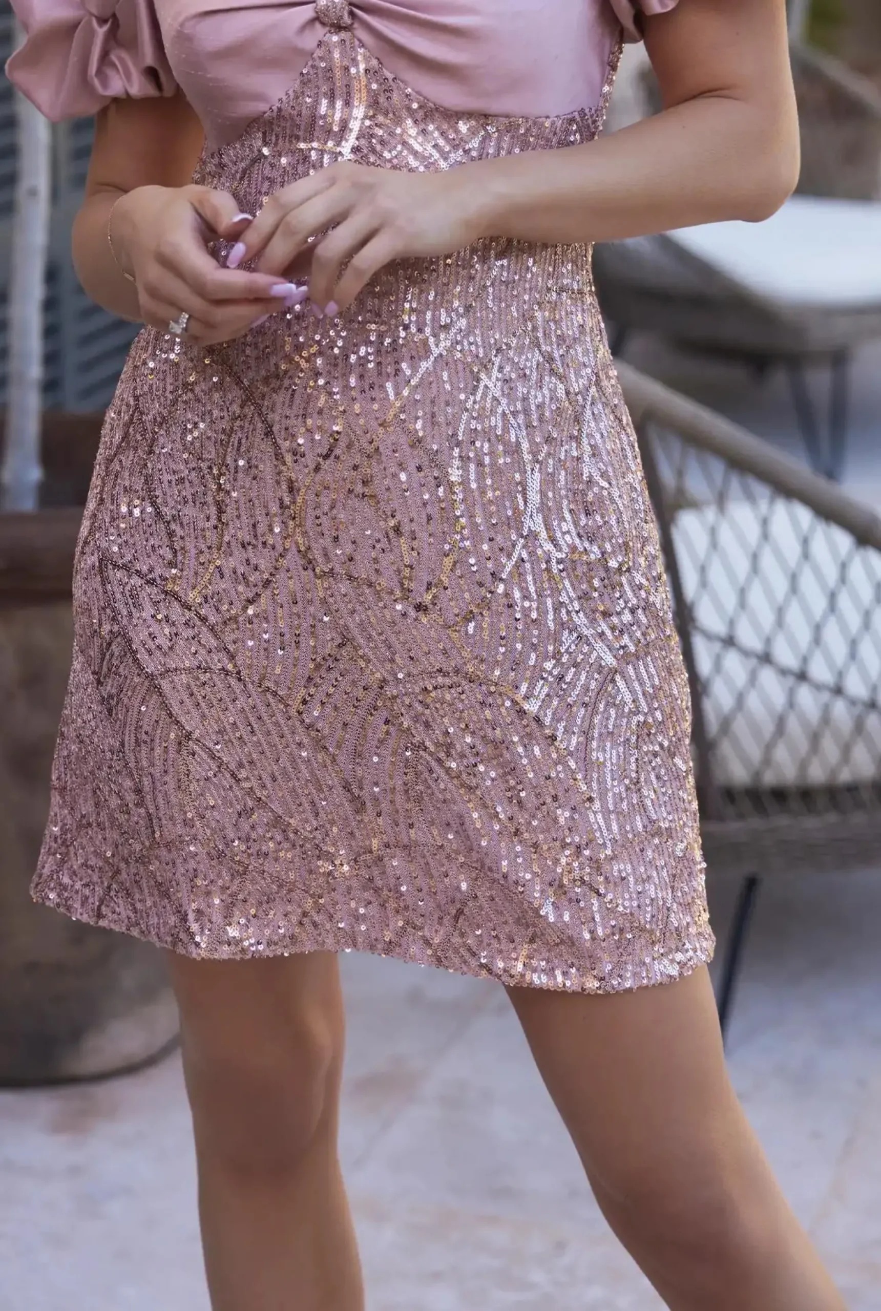 Shop Jordi - Sequin Dress With Carmen Neckline Women Wedding