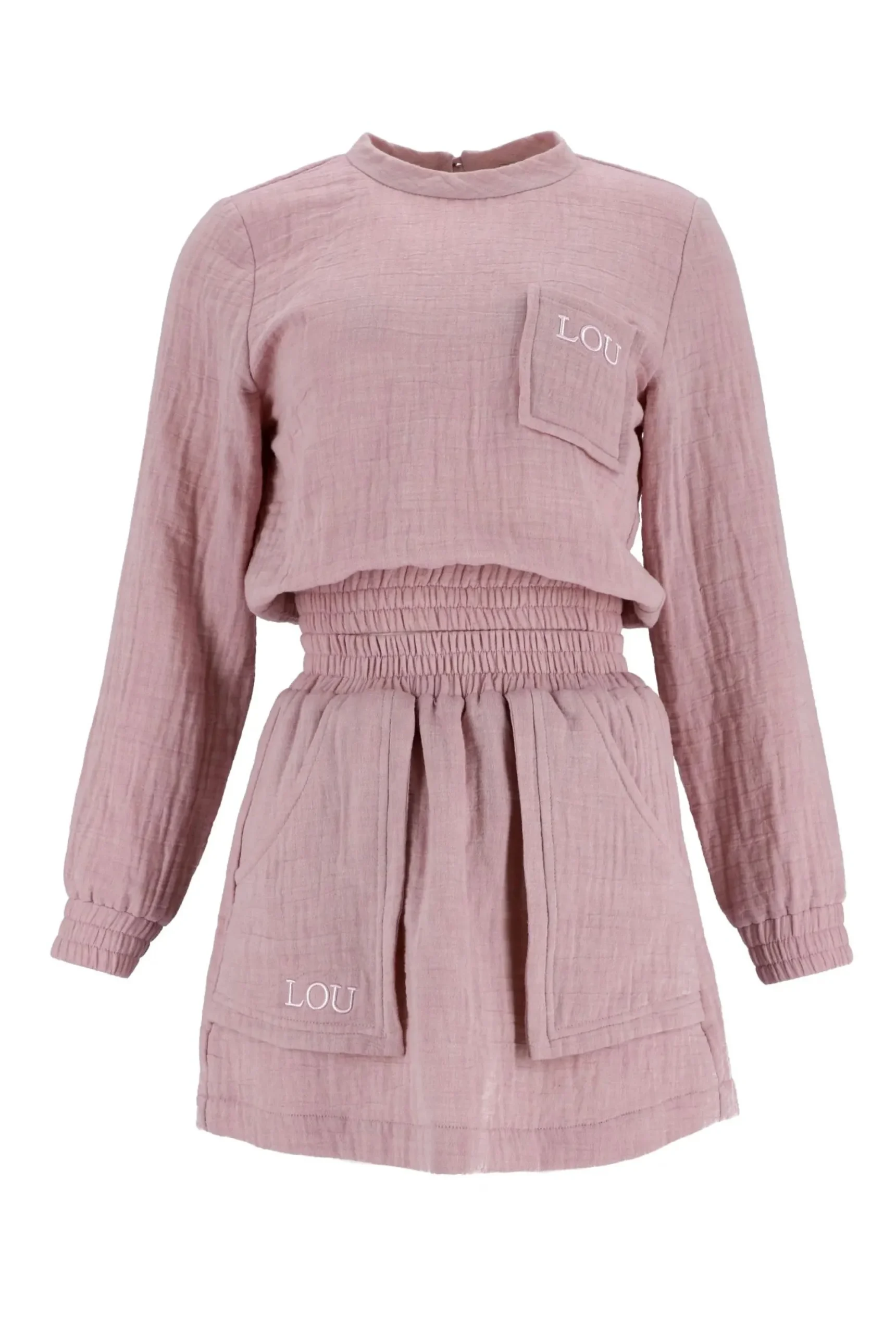 Outlet Kama - Pink Tracksuit Set With Mini Skirt And Embroideries Women Every Day