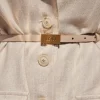 Best Lita Belt - Women'S Belt In Ecru Shade With Exclusive Gold Buckle. Women Belts