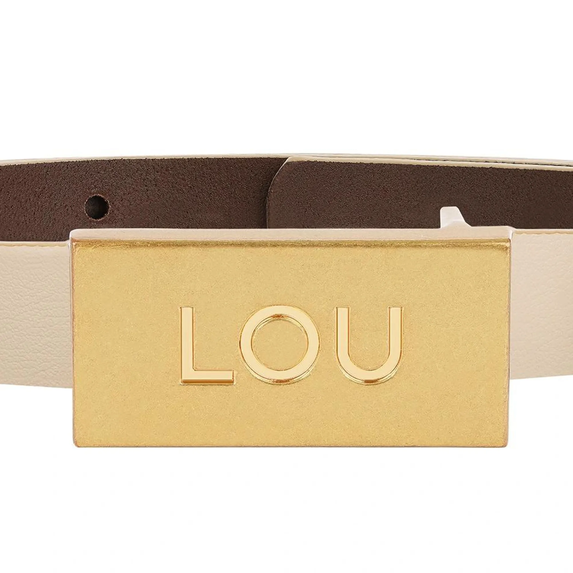 Best Lita Belt - Women'S Belt In Ecru Shade With Exclusive Gold Buckle. Women Belts