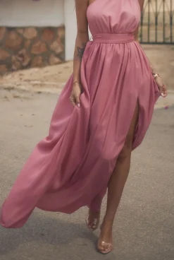 Hot Maribel - Maxi Dress In Coral Color Women Christening