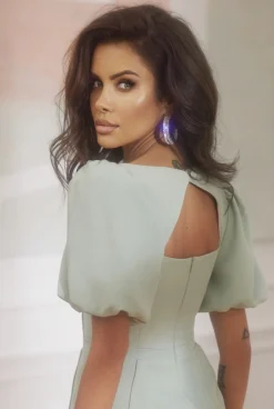 Flash Sale Marion - Elegant Mint Midi Dress Women Christening