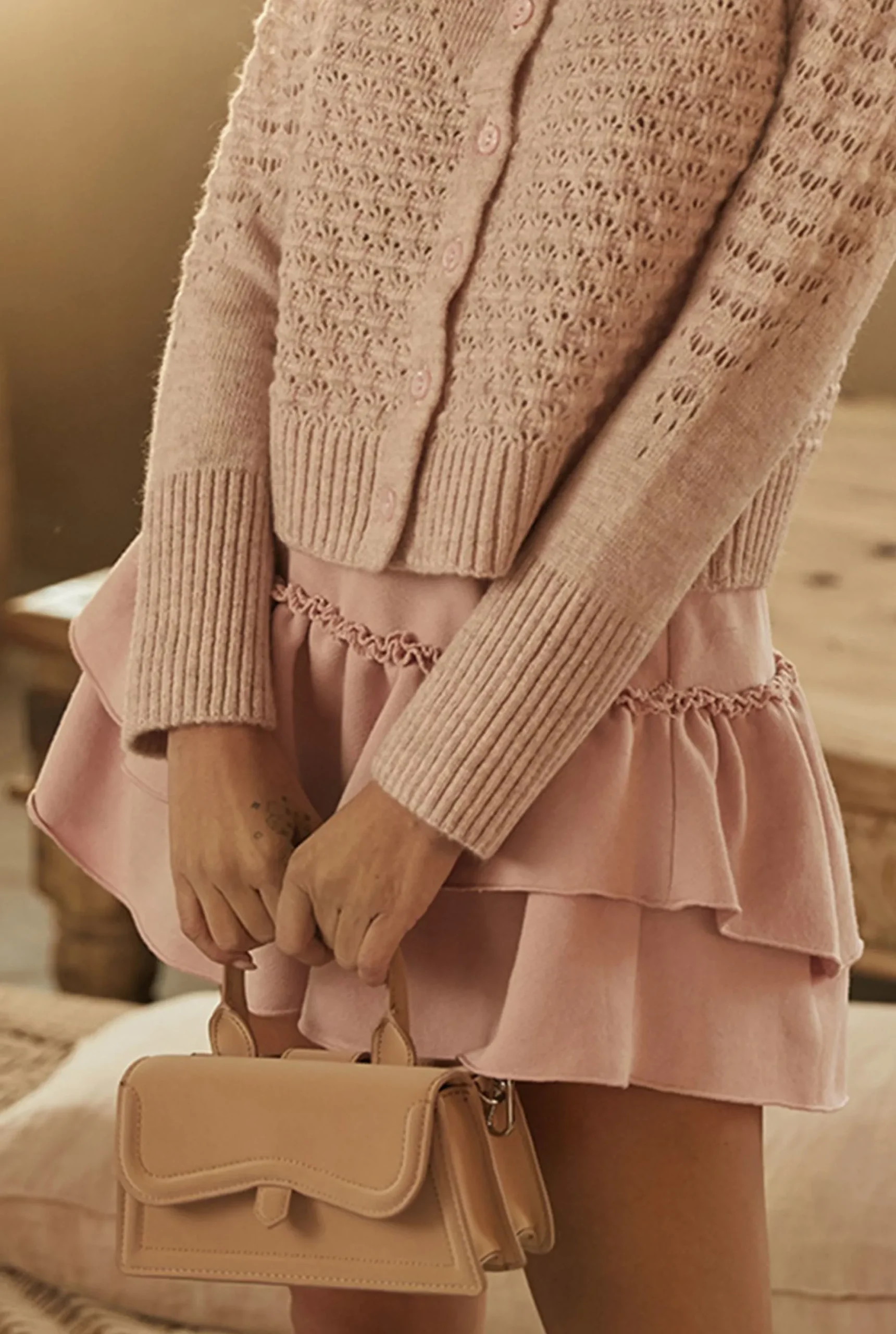 Hot Mira - Sweatshirt Skirt With Ruffles Women Skirts