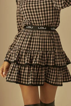 Store Odetta Pink - Comfortable Set In Pink Check Women Sets