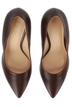 Sale Paris - Classic Leather Pumps In Chocolate Shade Women Shoes