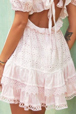 Store Peri - Lace Boho Dress In A Shade Of Pink Women Every Day