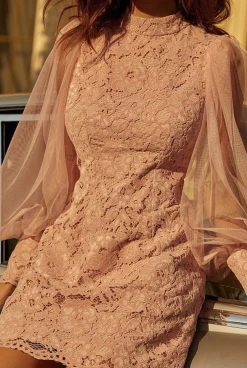 Cheap Peyton Pink - Lace Dress In A Pink Shade Women Wedding