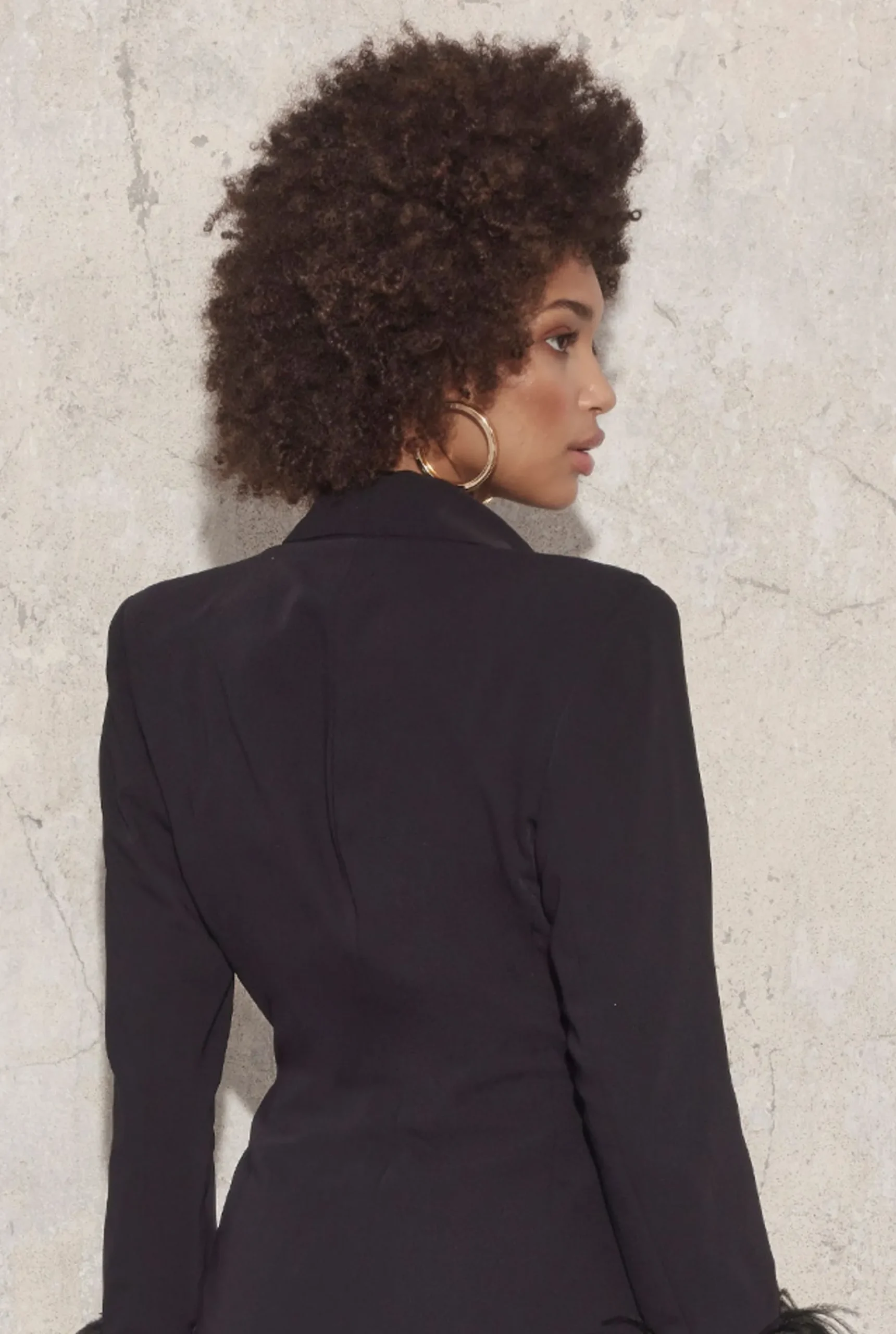Hot Randi Black - Mini Jacket With Feathers Women Wedding