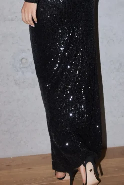 Best Rifox - Sequin Black Maxi Dress Women Wedding