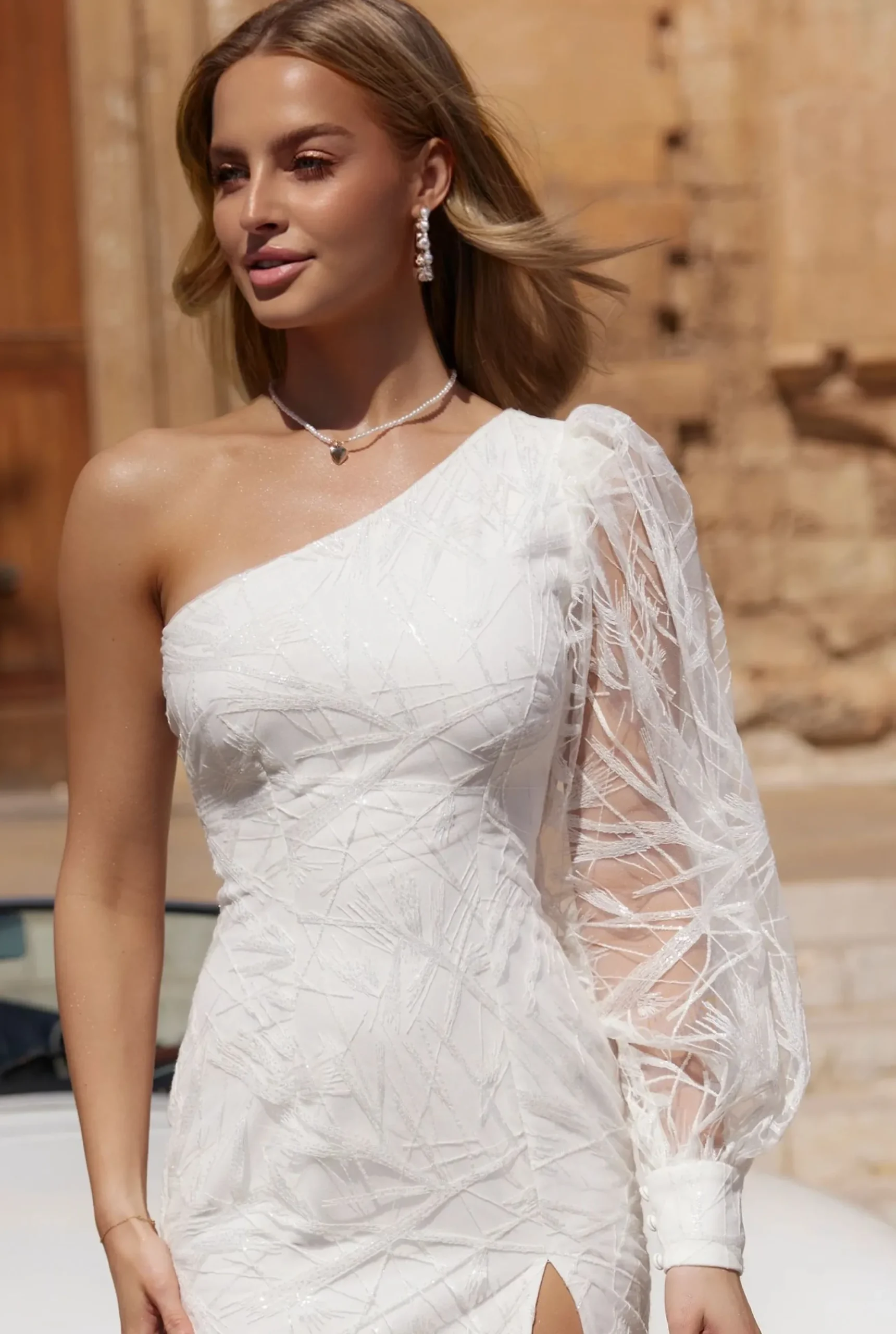 Best Roseane - Maxi Asymmetry In Broken White Women Wedding