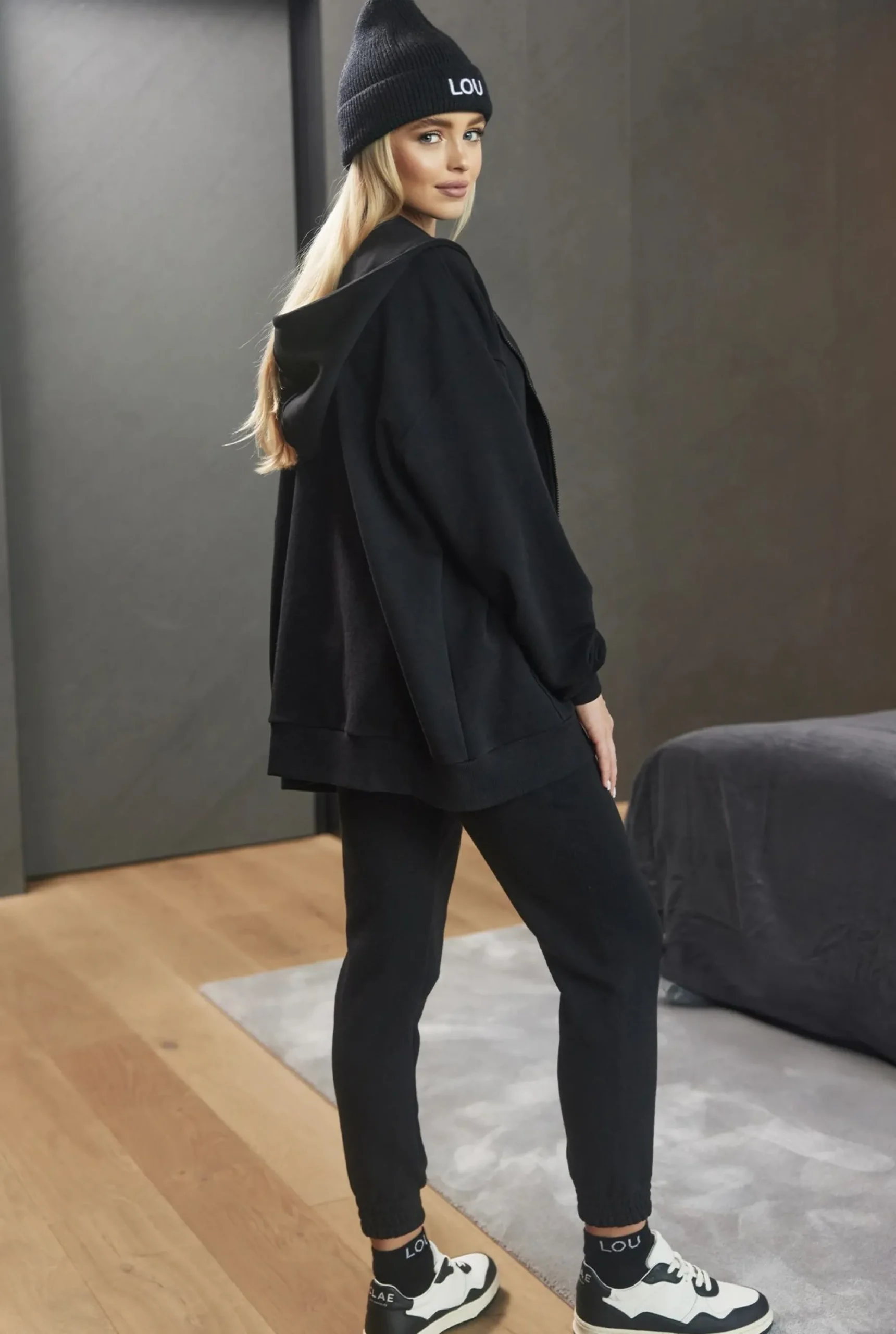 Sale Saura Black Tracksuit Set In Black Women Tracksuits