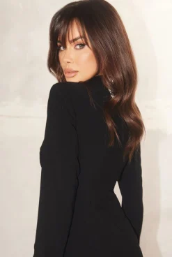 Cheap Seda - Elegant Black Mini With An Asymmetric Hem Women Every Day
