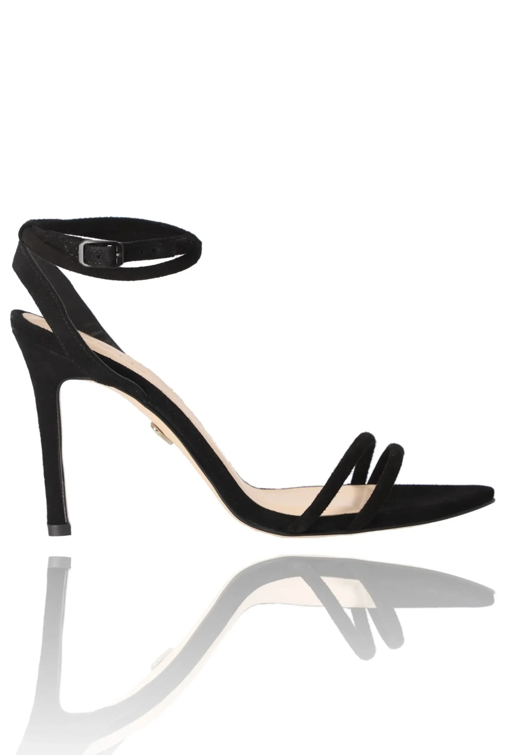 Best Soile - Black Natural Suede Goatskin Stilettos Women Shoes