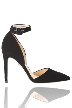 Cheap Terry - Black Suede Stilettos With Covered Toes Women Shoes