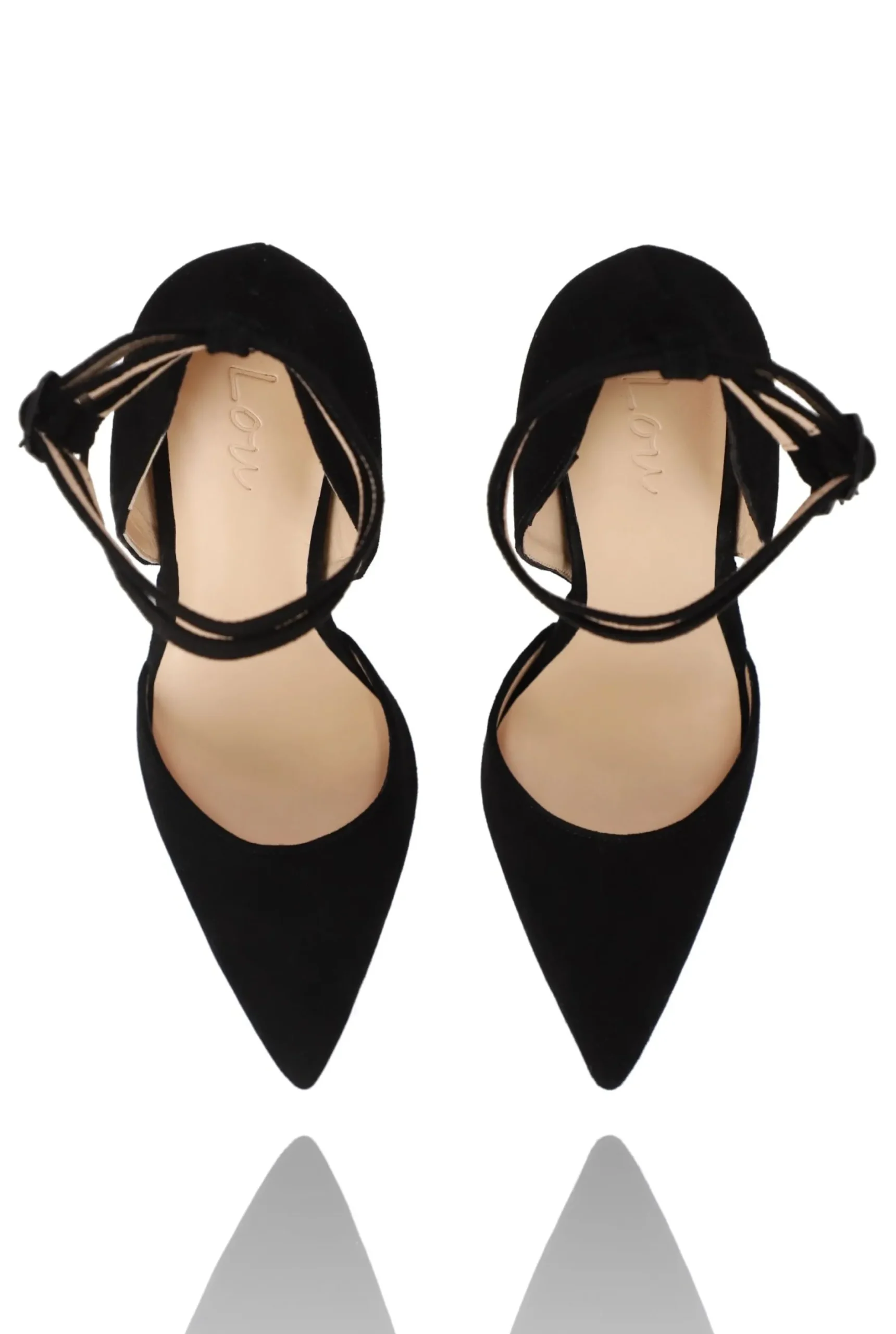 Cheap Terry - Black Suede Stilettos With Covered Toes Women Shoes