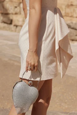 Outlet Verdi - Elegant Dress With Embellished Jets And Unique Creases Women Christening