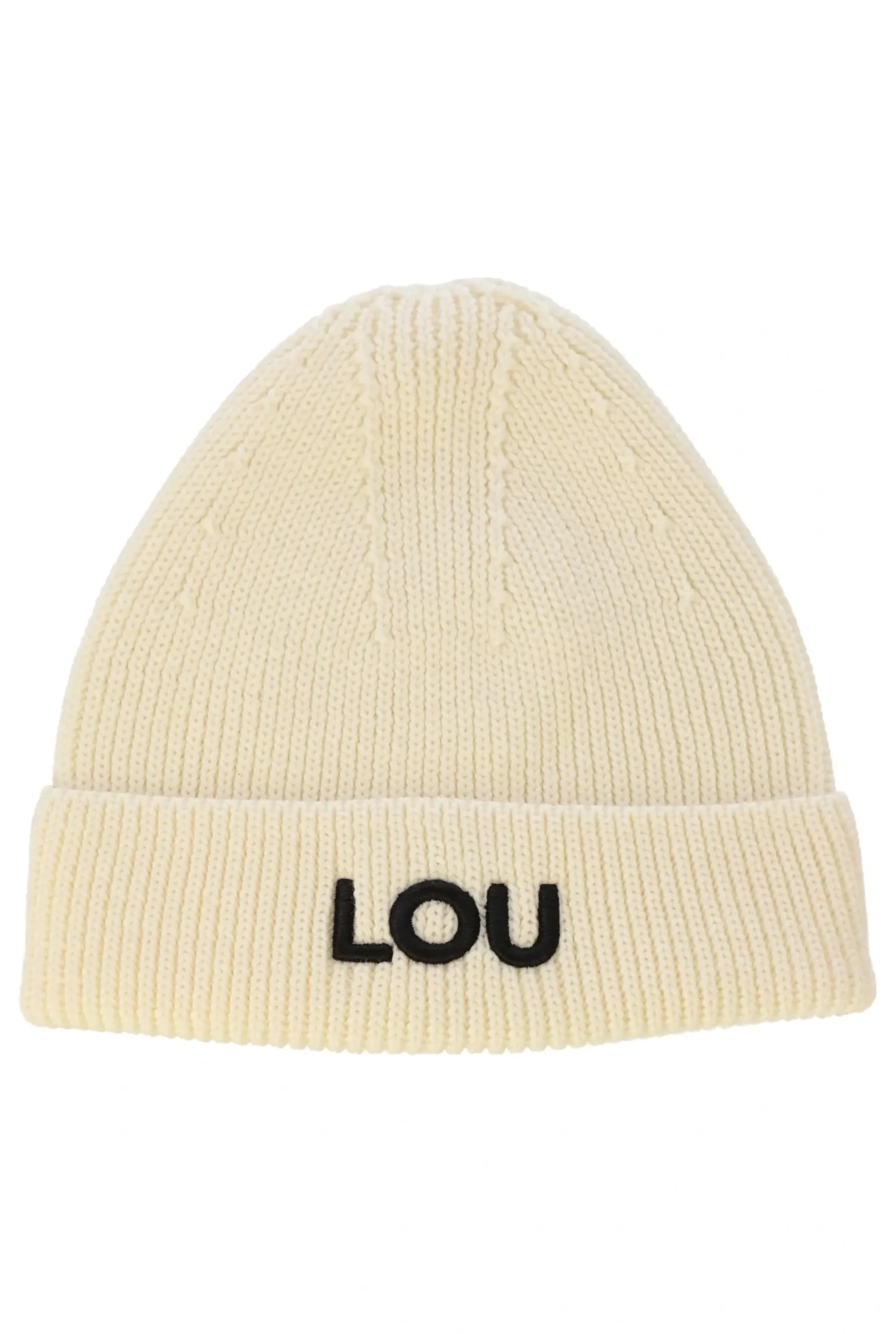 Cheap Winter Beanie With Lou Logo In Ecru Color Women Winter Hats