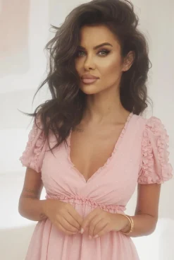 Cheap Xenia - Romantic Mini Dress In Powder Pink Women Wedding