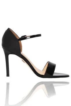 Store Zarina - Black Lacquered Stiletto Sandal Women Shoes